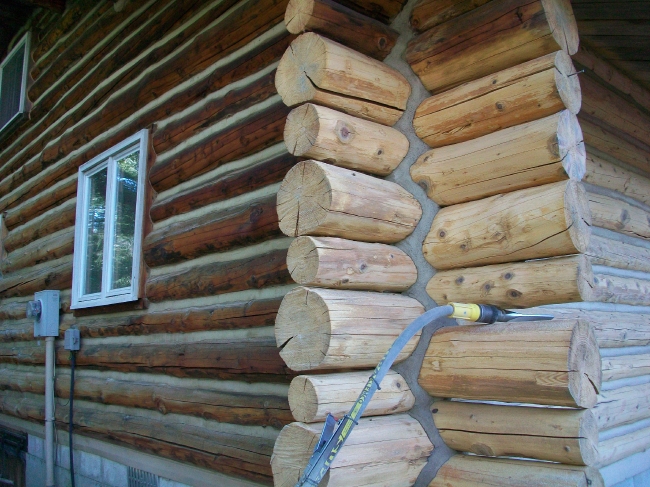 Log Home Photo Gallery - Top Coat Log Home Restoration - Category: Log ...